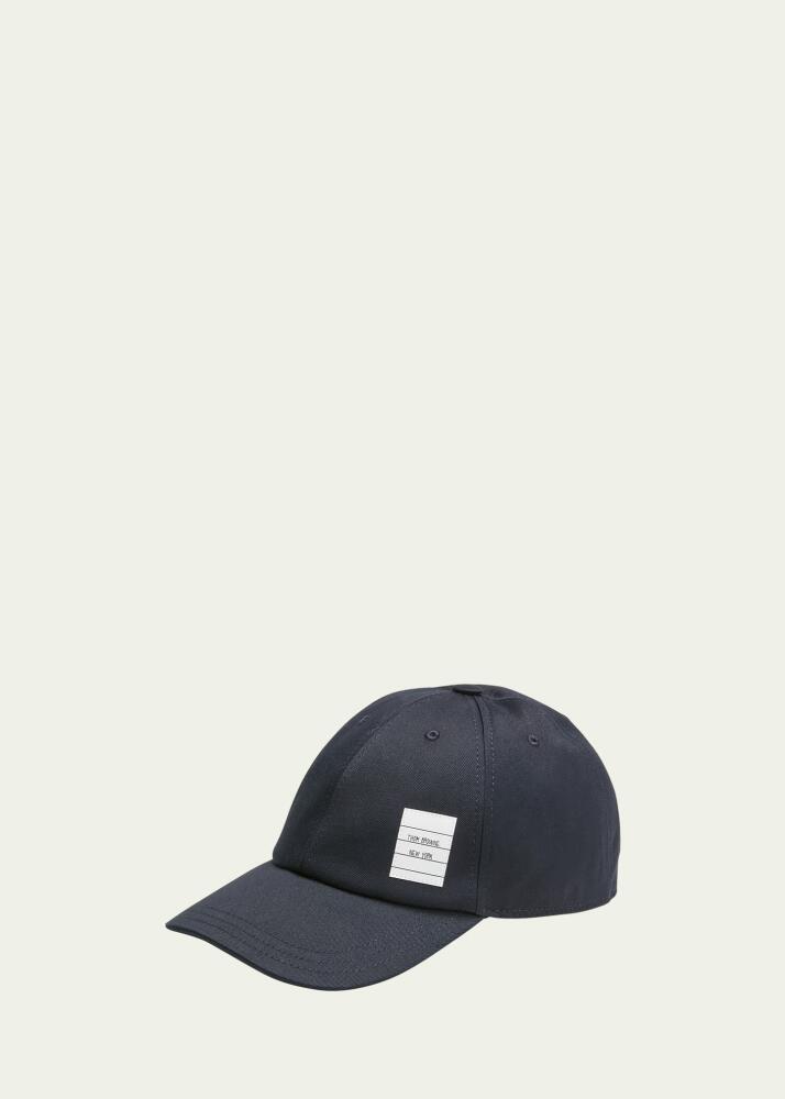 Thom Browne Men's Twill Logo-Patch Baseball Cap Cover