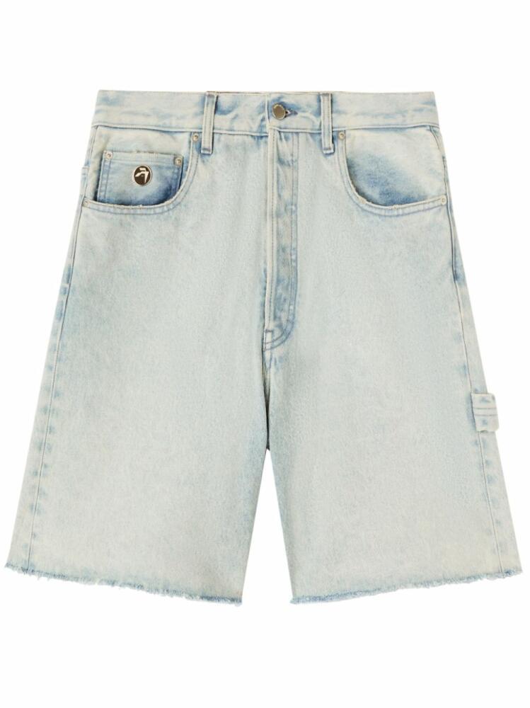 AMBUSH raw-edge denim shorts - Blue Cover