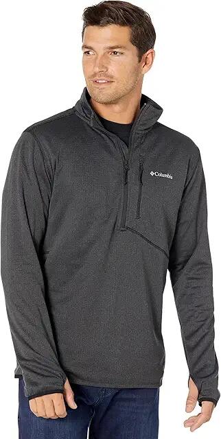 Columbia Park View Fleece 1/2 Zip (Black Heather) Men's Clothing Cover