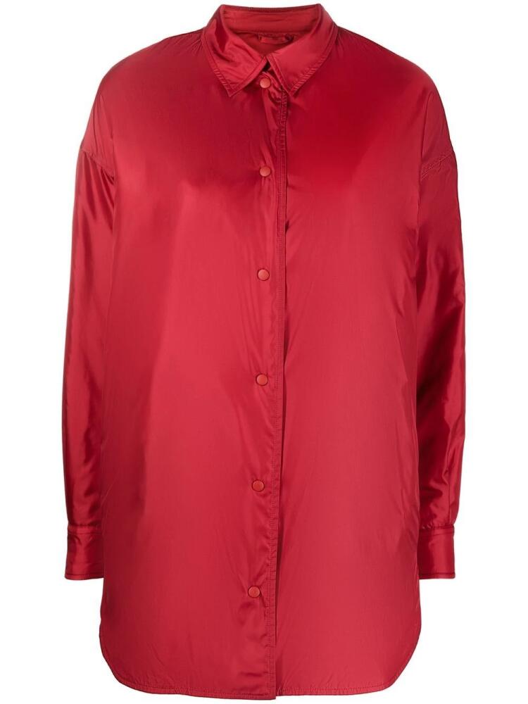 ASPESI high-shine snap-fastening shirt jacket - Red Cover