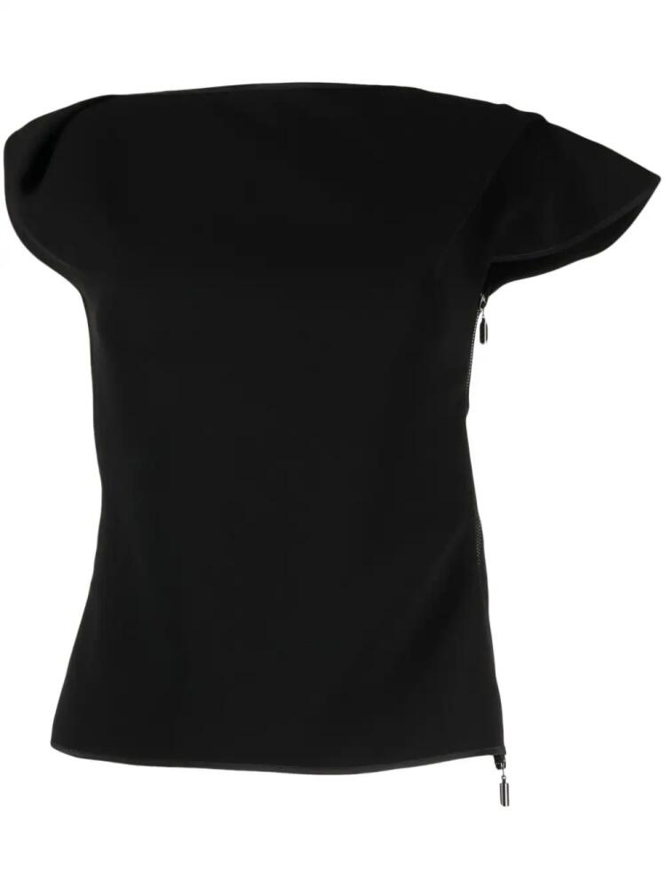 Maticevski asymmetric cap-sleeved T-Shirt - Black Cover