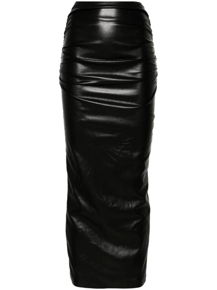 Nanushka Hester ruched-detail midi skirt - Black Cover