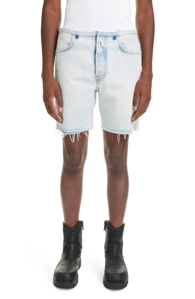 Givenchy Nonstretch Denim Cutoff Bermuda Shorts in Pale Blue Cover