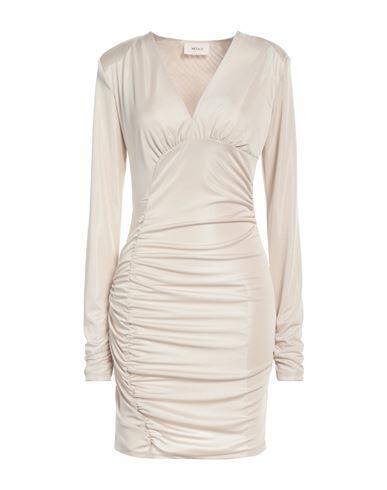 Vicolo Woman Mini dress Cream Polyester, Elastane Cover