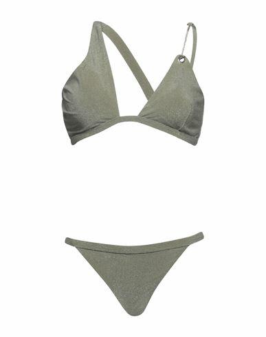 Moeva Woman Bikini Sage green Polyester, Elastane Cover