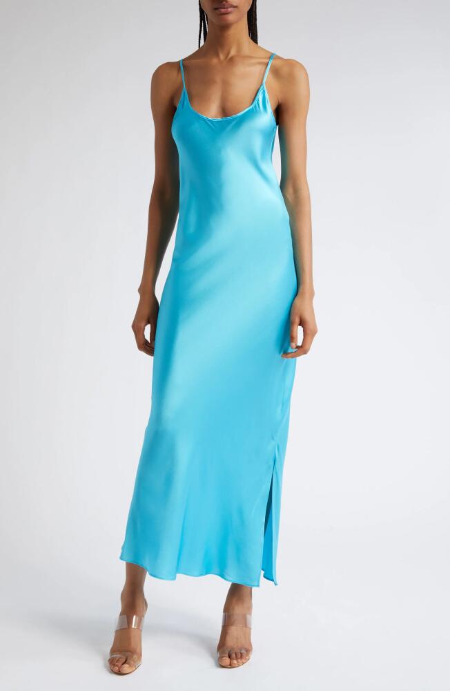 Mother of All Kelly Stretch Silk Slipdress in Ocean Blue Cover