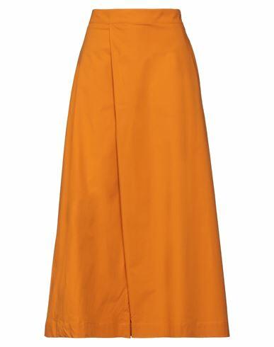 Niū Woman Pants Orange Cotton, Elastane Cover