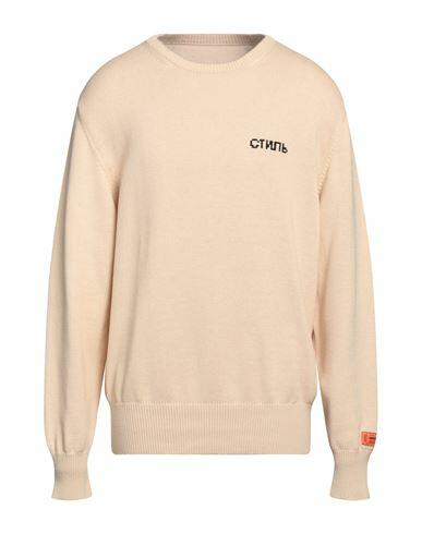 Heron Preston Man Sweater Beige Cotton Cover