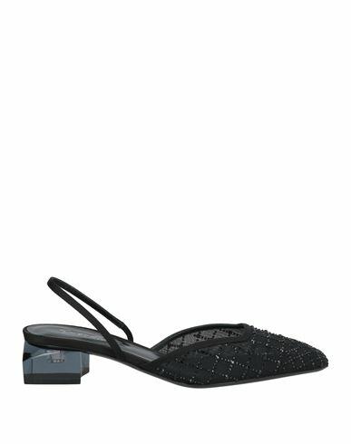 Giorgio Armani Woman Pumps Black Polyamide, Viscose, Silk Cover