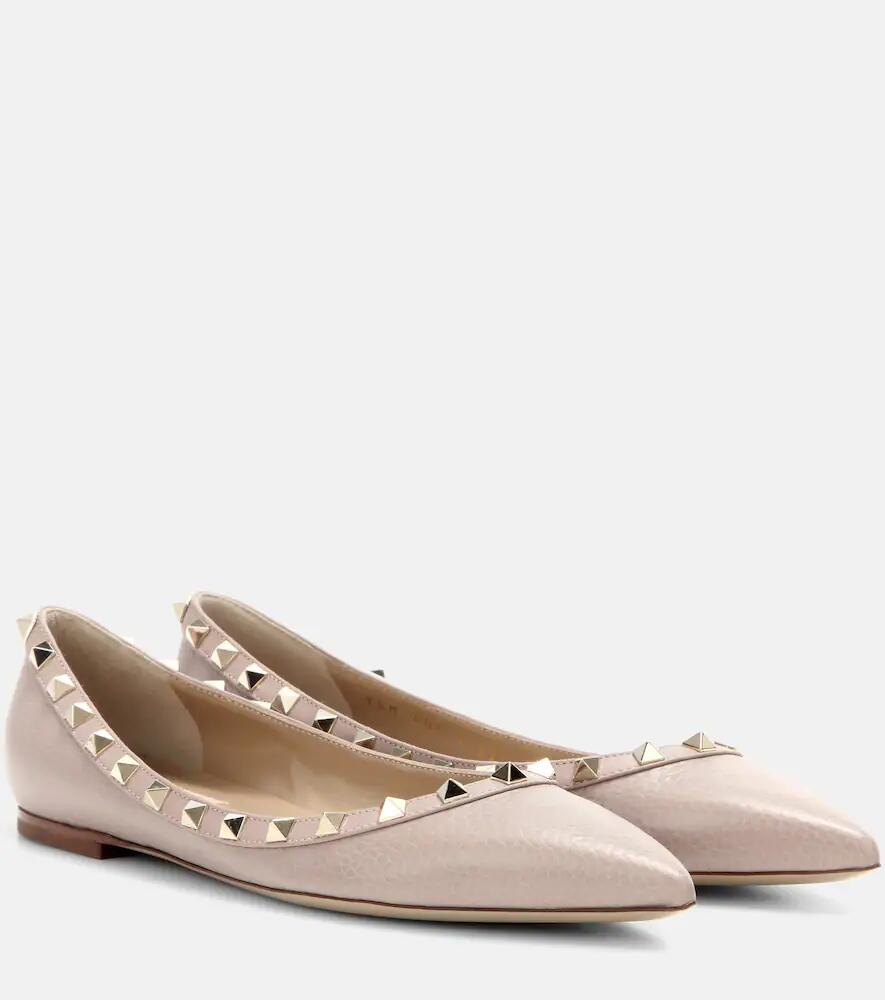 Valentino Garavani Rockstud leather ballet flats Cover