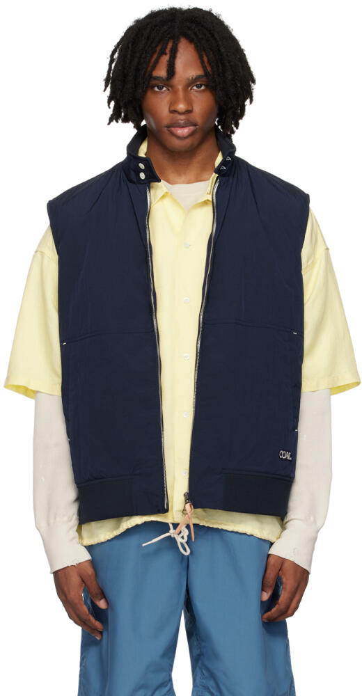 nanamica Navy Zip-Up Vest Cover