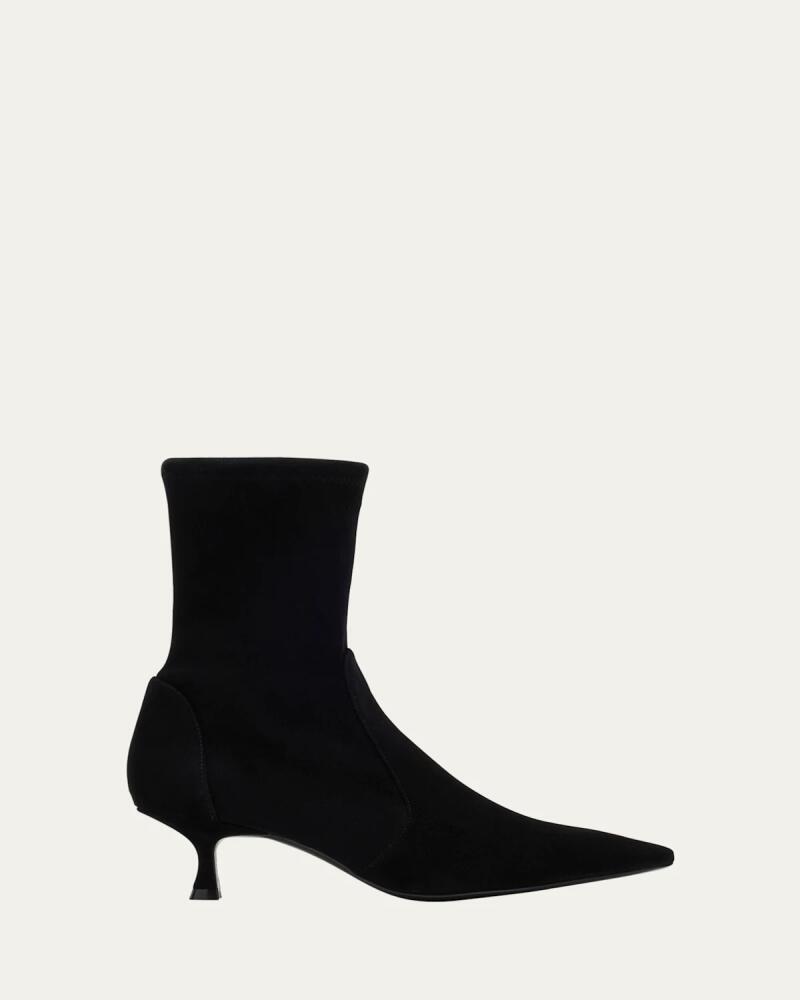 Stuart Weitzman Naomi Stretch Suede Ankle Booties Cover