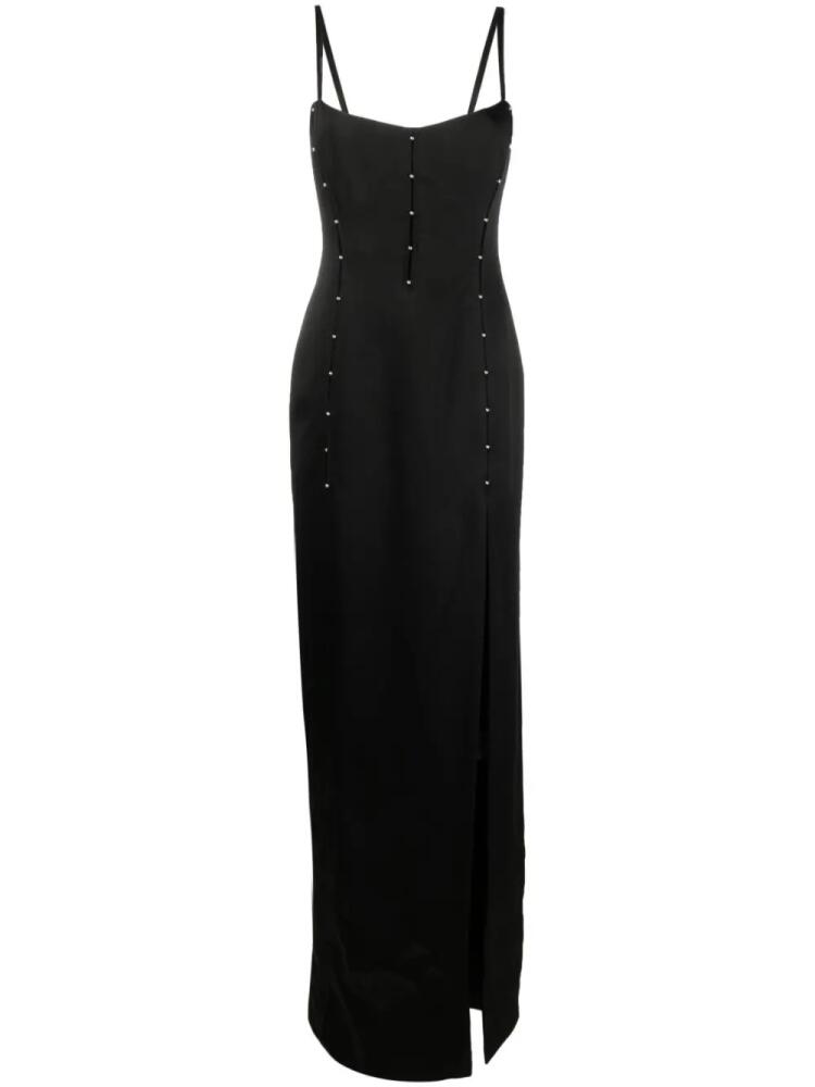 Del Core slit-detail gown - Black Cover