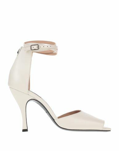 Patrizia Pepe Woman Sandals Ivory Soft Leather Cover