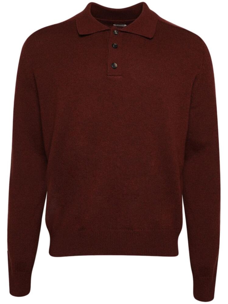 BODE knitted cashmere polo shirt - Brown Cover