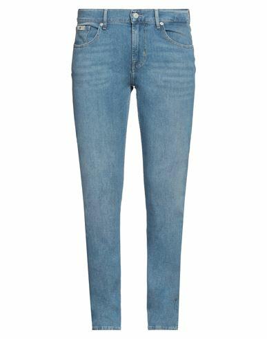 7 For All Mankind Man Jeans Blue Cotton, Elastomultiester, Elastane Cover