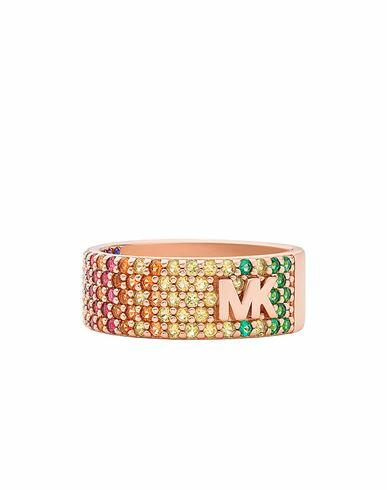 Michael Kors Mkc1555ay791 Woman Ring Rose gold 925/1000 Silver, Crystal Cover