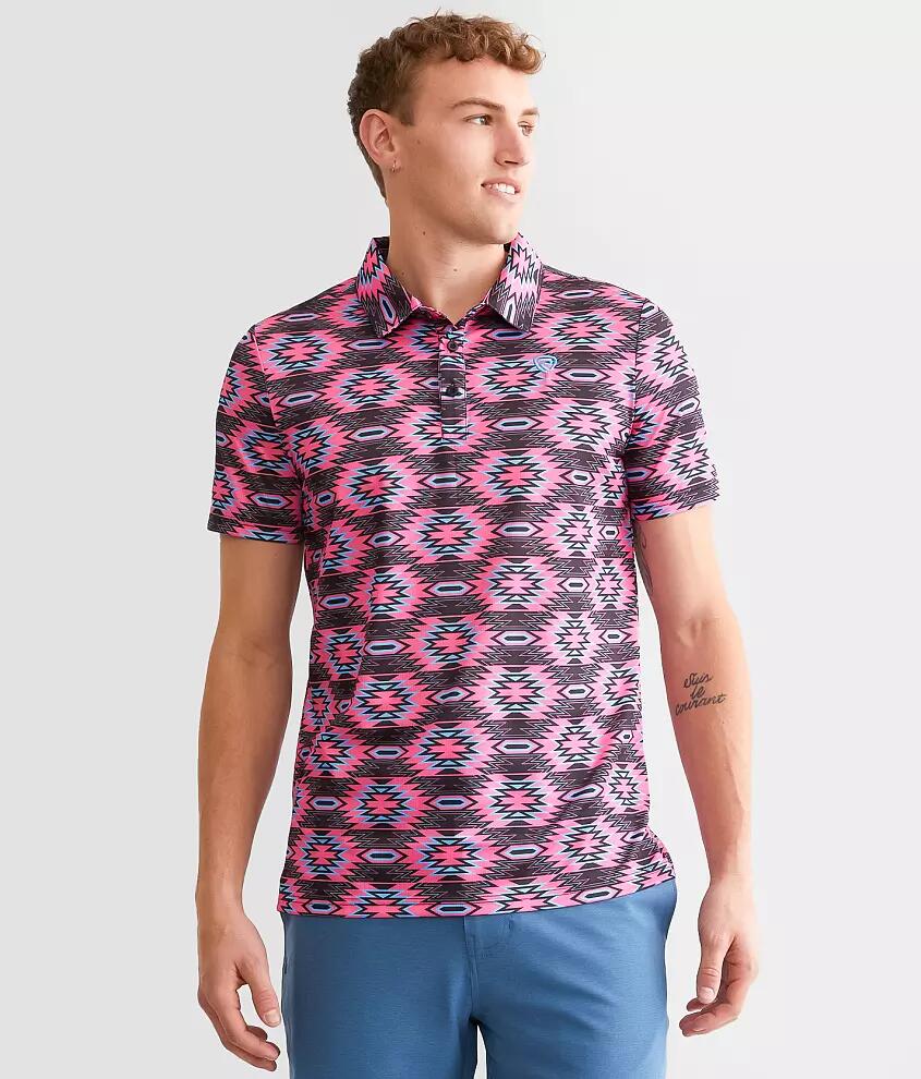 Rock & Roll Denim Aztec Performance Stretch Polo Cover