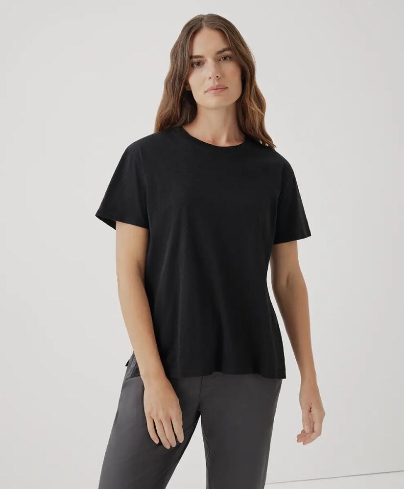 Pact Organic Featherweight Slub Oversized Tee in Black Cover