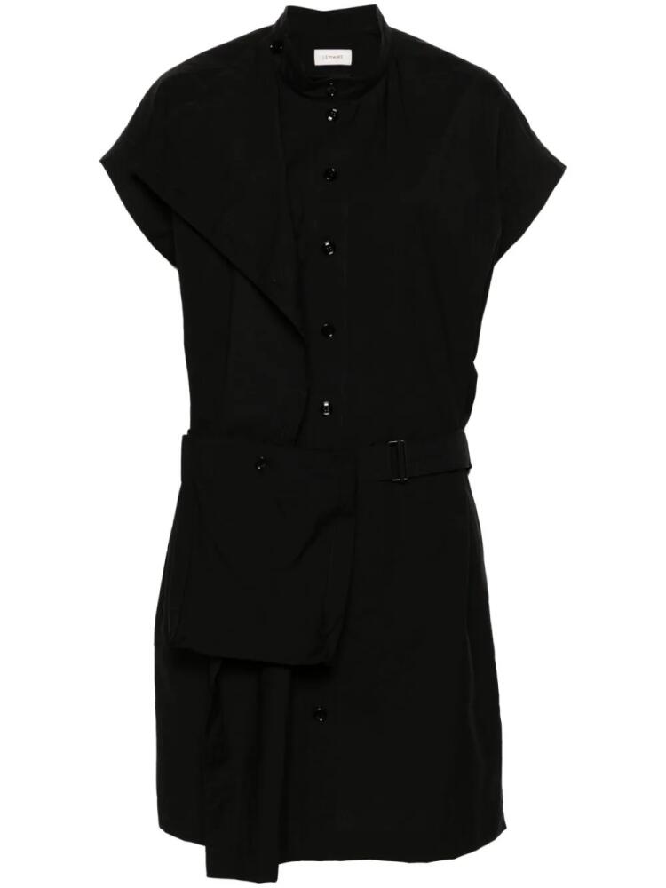 LEMAIRE asymmetrical mini dress - Black Cover