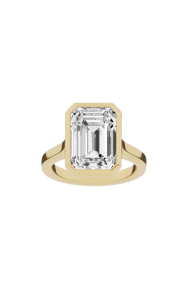 Jennifer Fisher 18K Gold Emerald Cut Lab Created Diamond Solitaire Ring - 8.0 ctw in 18K Yellow Gold Cover