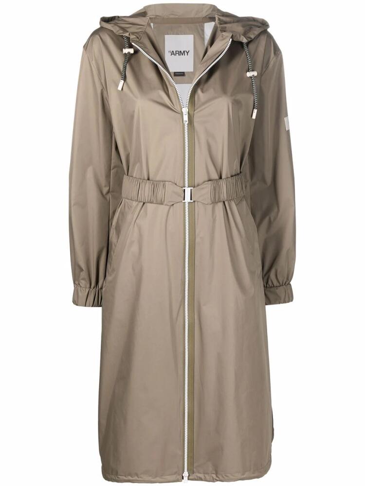 Yves Salomon belted-waist parka coat - Neutrals Cover