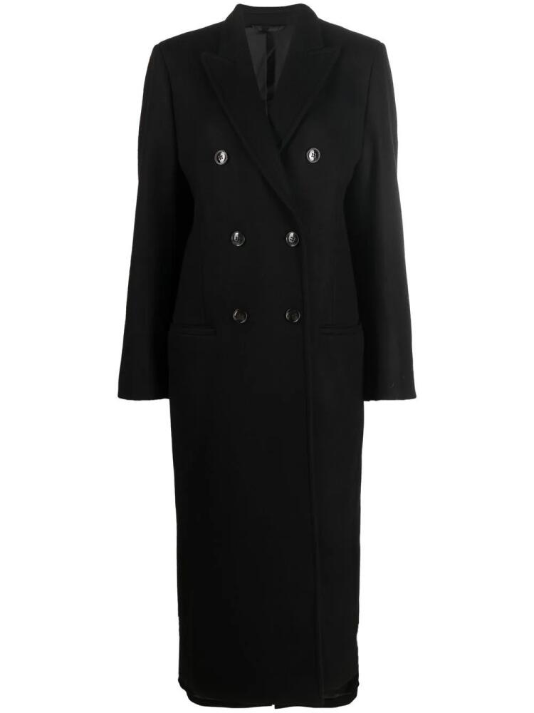 TOTEME double-breasted wool overcoat - Black Cover