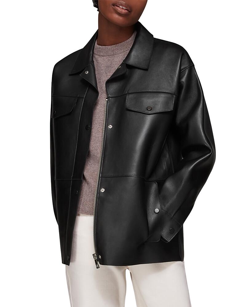 Whistles Clean Bonded Leather Jacket Cover