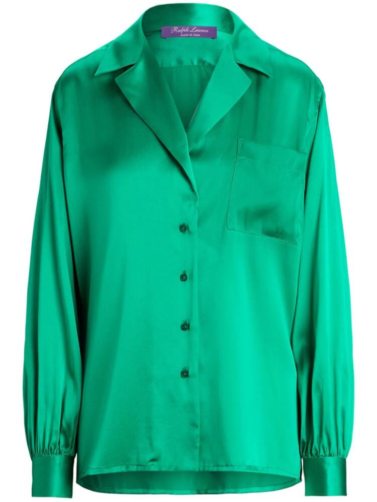 Ralph Lauren Collection Roslin stretch-silk shirt - Green Cover