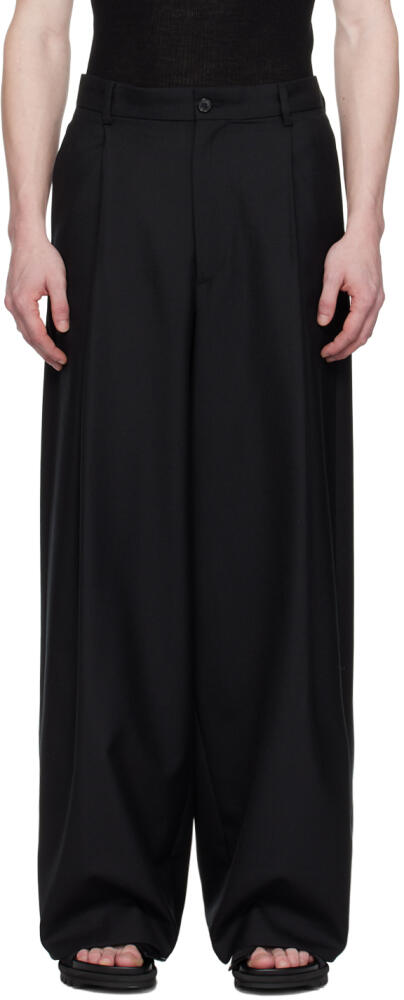 Dries Van Noten Black Pleated Trousers Cover