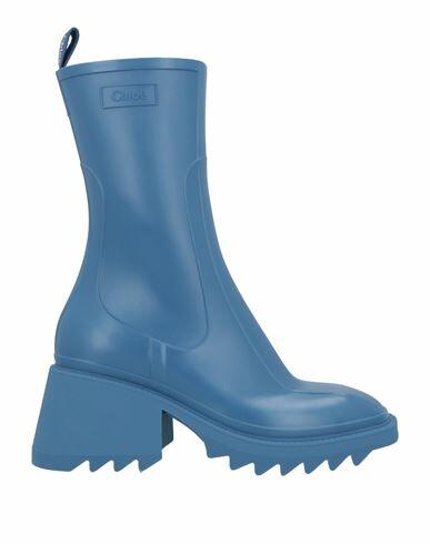 Chloé Woman Ankle boots Slate blue Rubber Cover