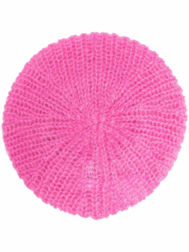 GANNI mohair-wool beret beanie - Pink Cover