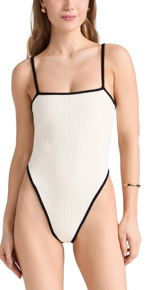 Montce Montce x Olivia Culpo Jacelyn One Piece Cream/Black Terry Rib Cover