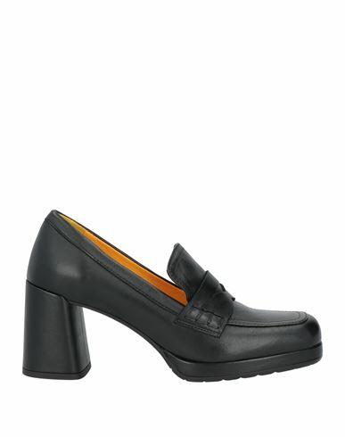 Mara Bini Woman Loafers Black Leather Cover