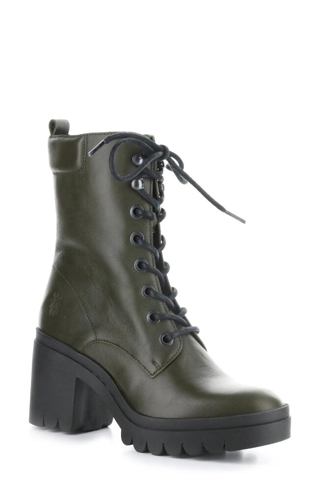 Fly London Tiel Combat Boot in 012 Military Dublin Cover