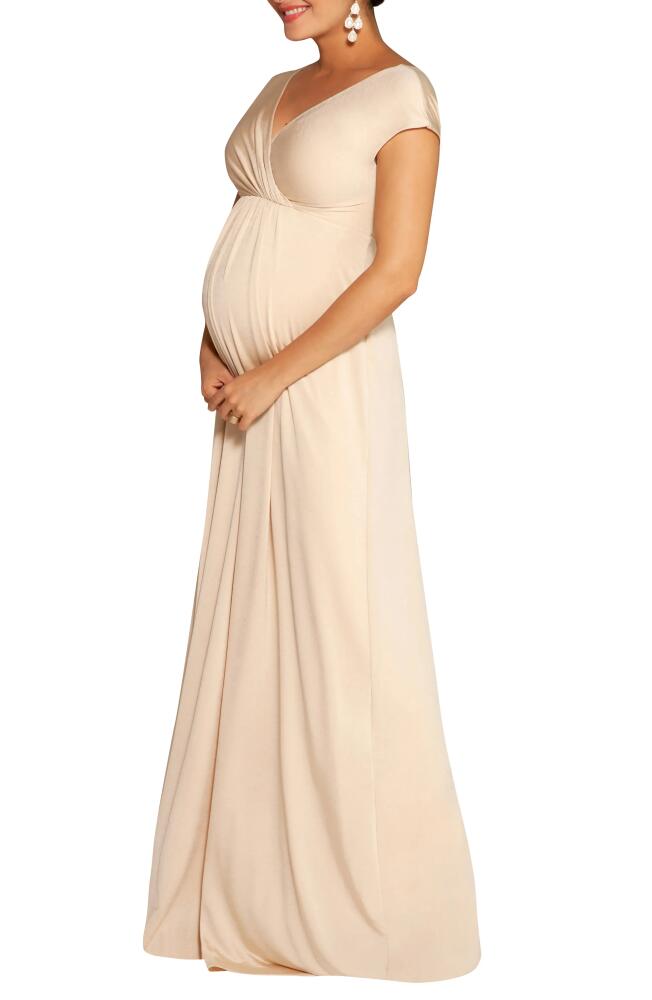 Tiffany Rose Francesca Maternity/Nursing Maxi Dress in Champagne Cover