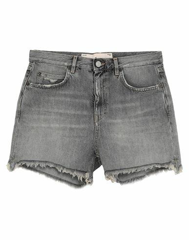 Haikure Woman Denim shorts Grey Cotton Cover