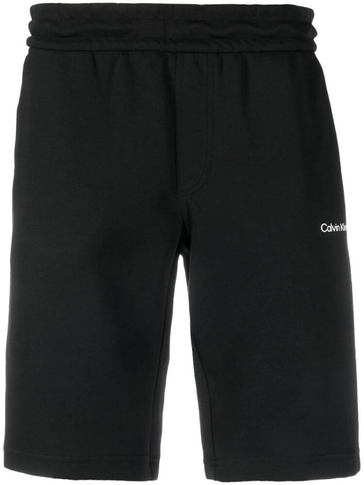 Calvin Klein logo-print detail shorts - Black Cover