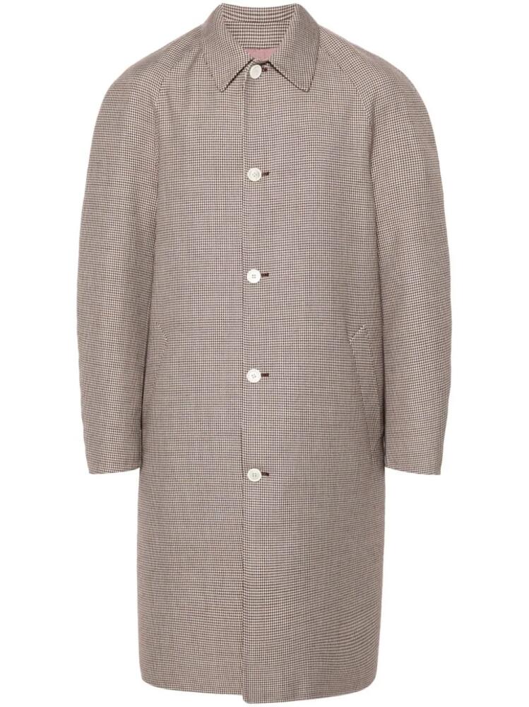 Marni houndstooth-print coat - Brown Cover