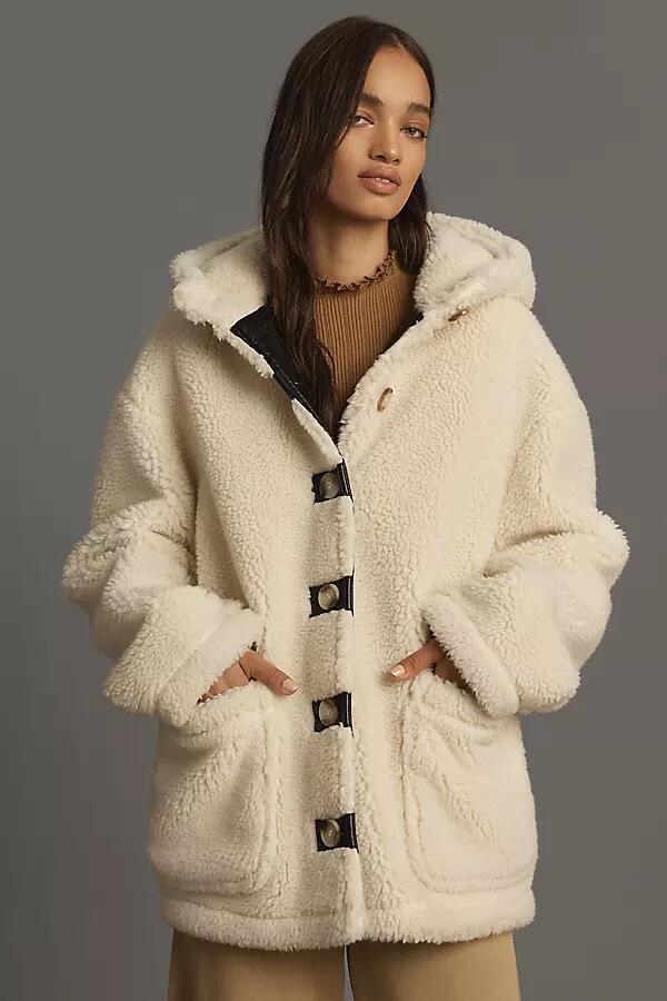 By Anthropologie Hooded Sherpa Jacket Cover