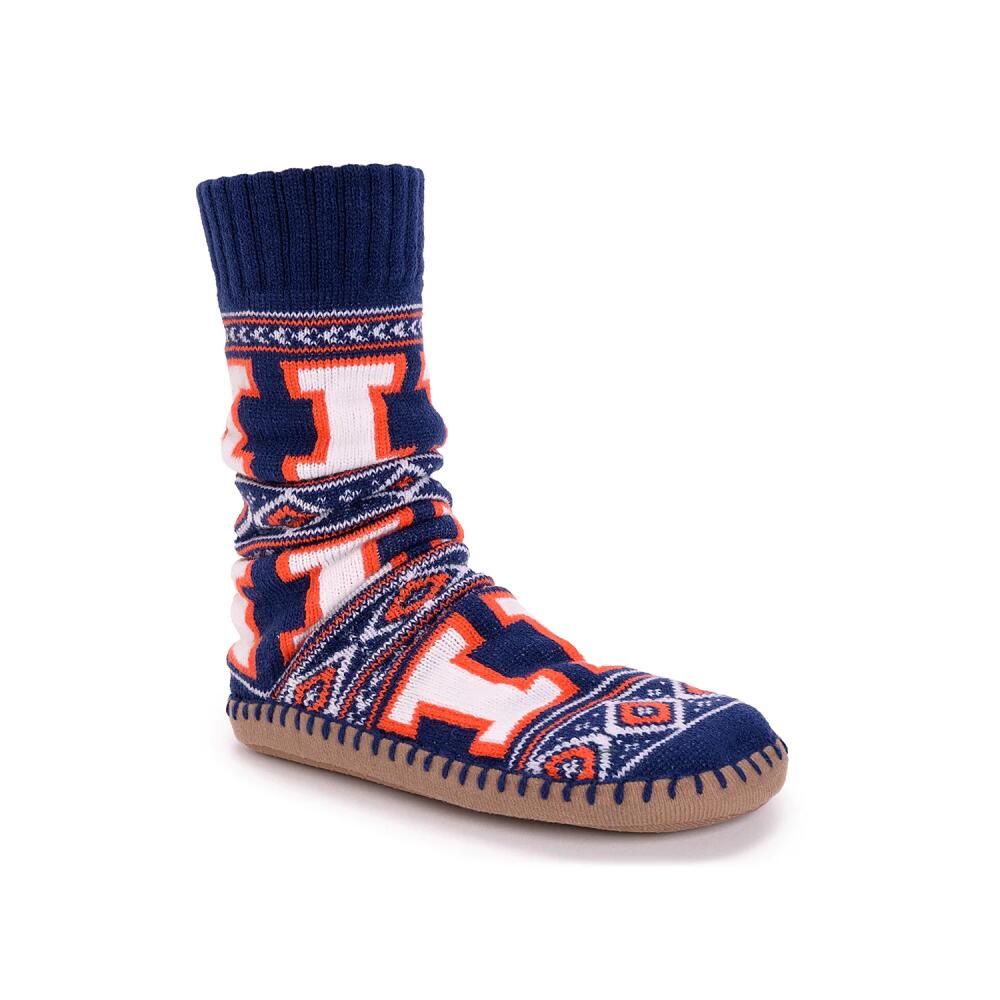 MUK LUKS Game Day Unisex Slipper Socks | Men's | Illinois Cover