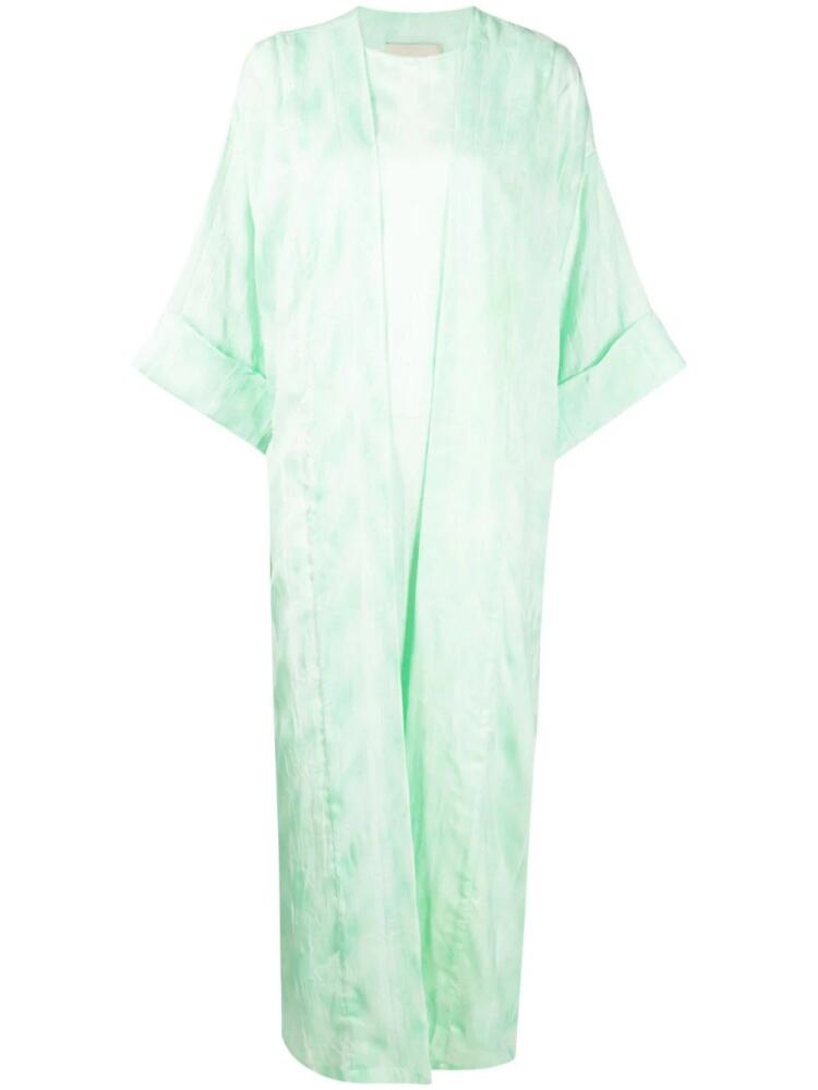 Bambah crinkled-effect two-piece kaftan dress - Green Cover