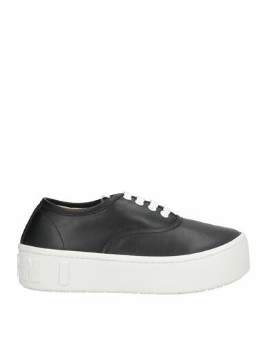 Marni Woman Sneakers Black Soft Leather Cover