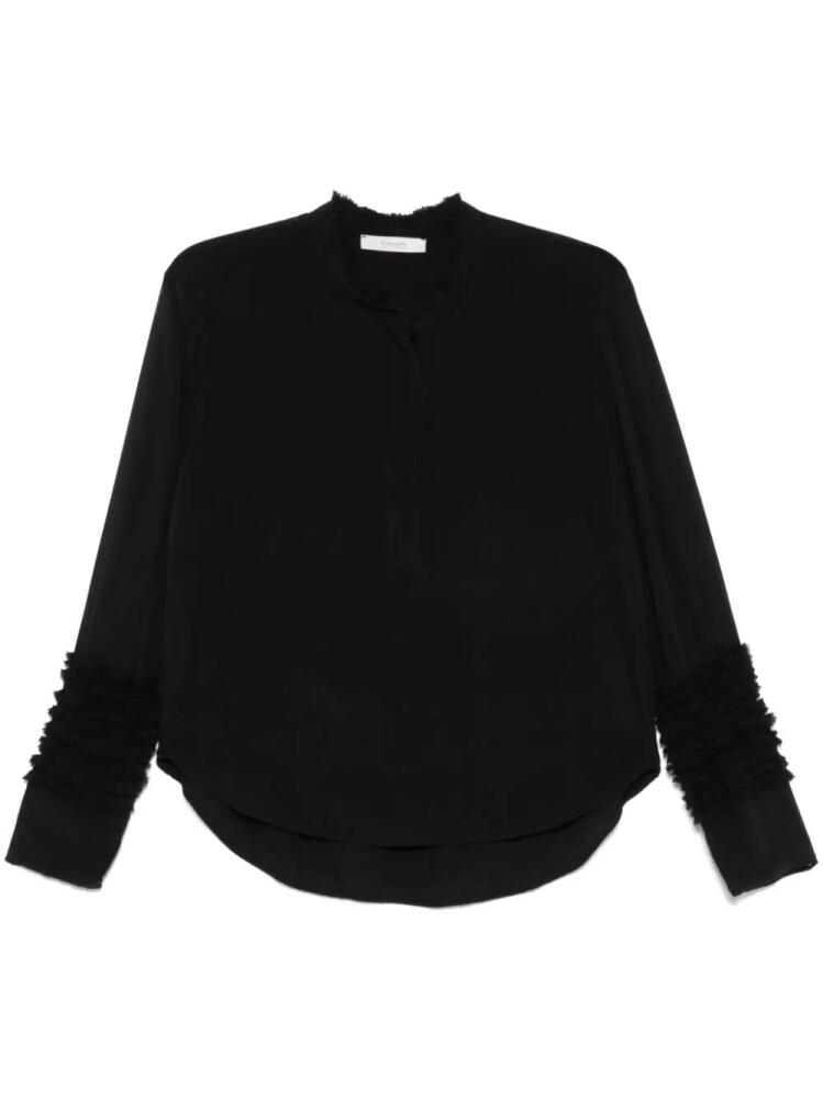 Kristensen Du Nord frayed-brim shirt - Black Cover