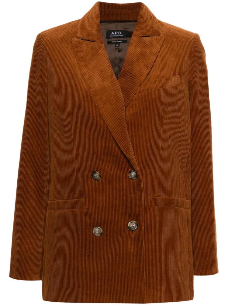 A.P.C. Lucy corduroy blazer - Brown Cover