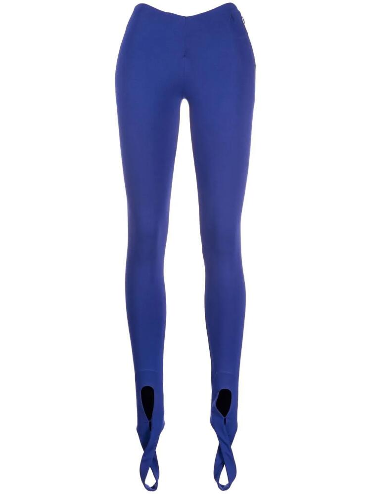 The Attico Lea stirrup leggings - Blue Cover