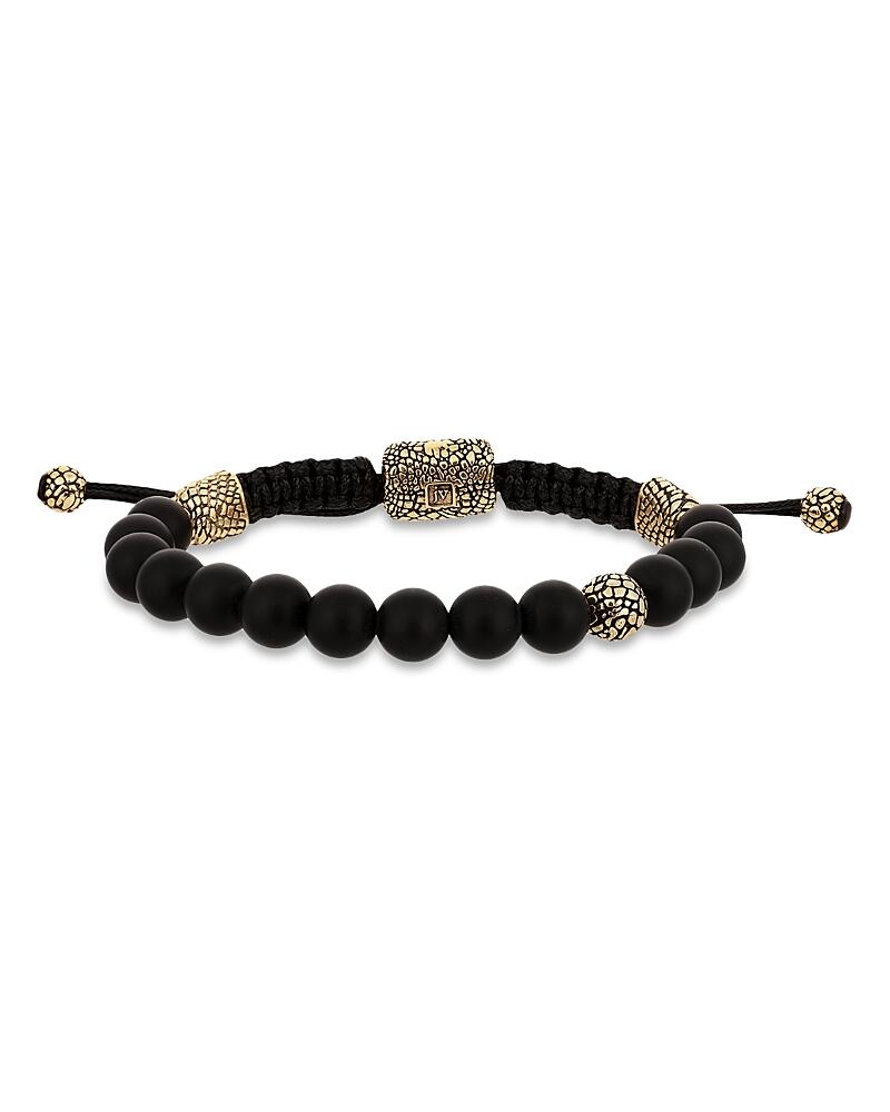 John Varvatos Snakeskin Black Onyx Beaded Slider Bracelet Cover