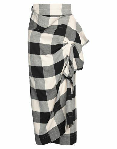 Quira Woman Maxi skirt Black Linen Cover