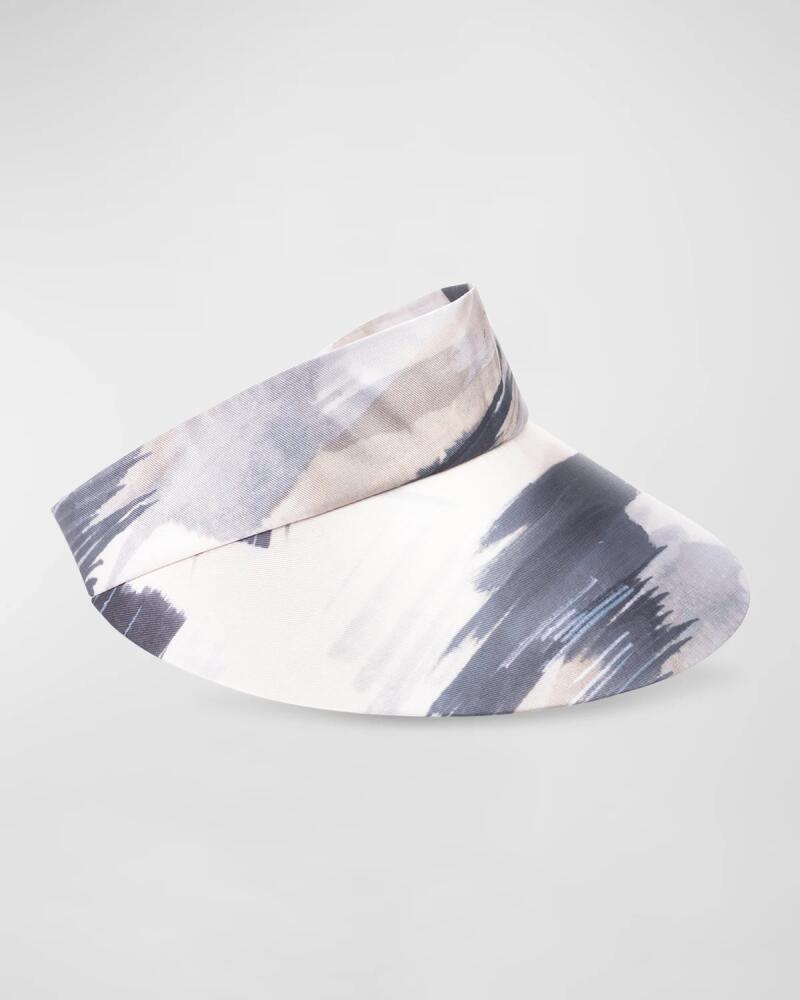 Eugenia Kim Micky Neutral Satin Visor Cover