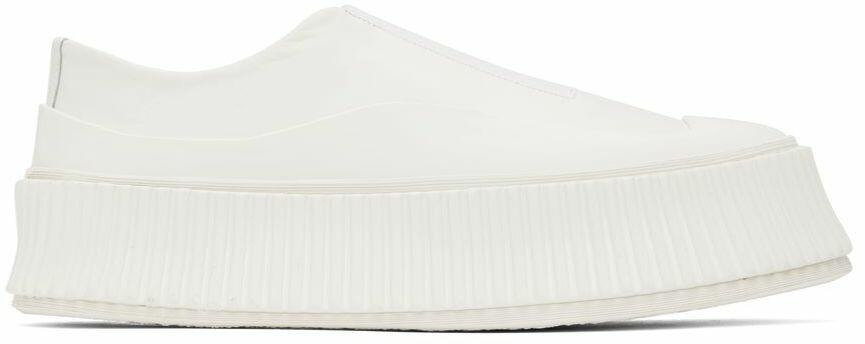 Jil Sander White Slip-On Platform Sneakers Cover